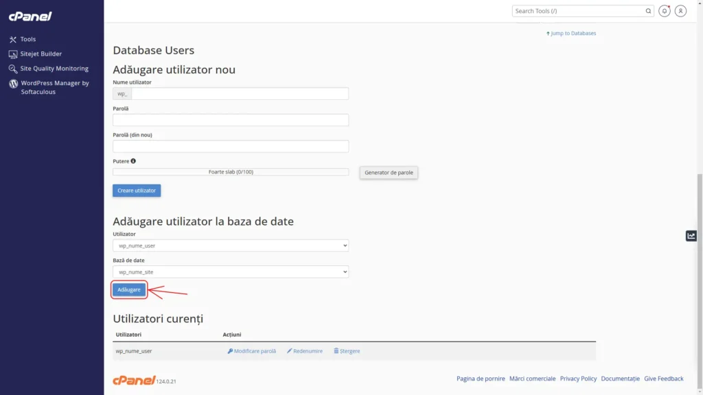 Assign the Database User Assign the Database User
